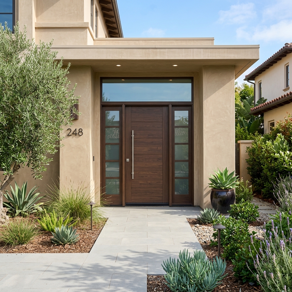 Modern entry door installation