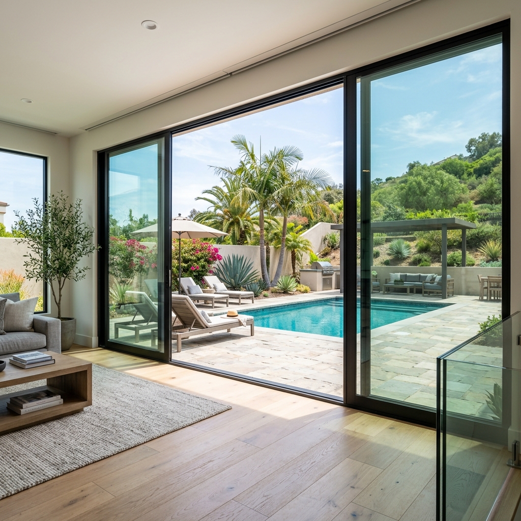 Sliding glass patio door